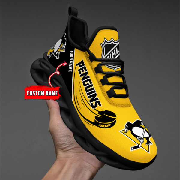Pittsburgh Penguins-Personalized NHL New Max Soul Shoes-SP10032323ID02