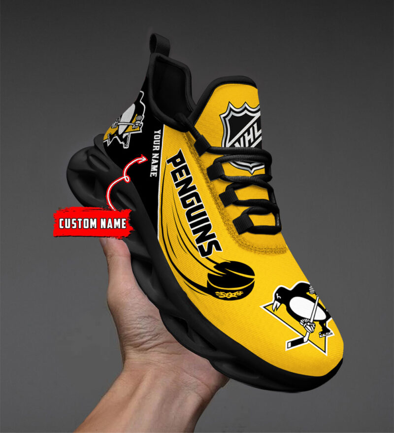 Pittsburgh Penguins-Personalized NHL New Max Soul Shoes-SP10032323ID02