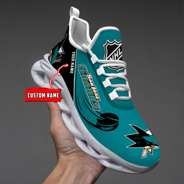 San Jose Sharks-Personalized NHL New Max Soul Shoes-SP10032324ID02