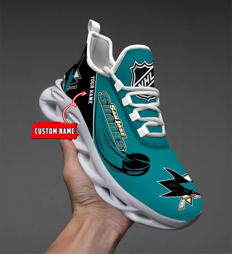 San Jose Sharks-Personalized NHL New Max Soul Shoes-SP10032324ID02