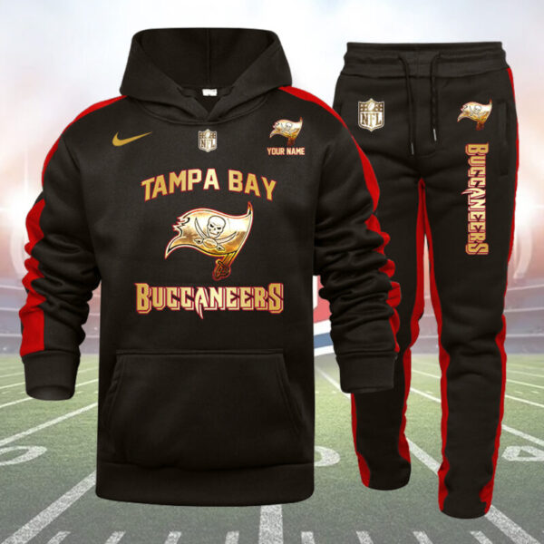 Tampa Bay Buccaneers-NFL 32 Teams Personlized Golden Logo Hoodie Set-SP11012480ID03