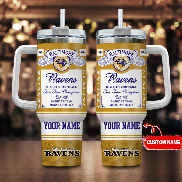 Baltimore Ravens-NFL Kings of Football Personalized Tumbler 40Oz-SP02012403ID06DS02