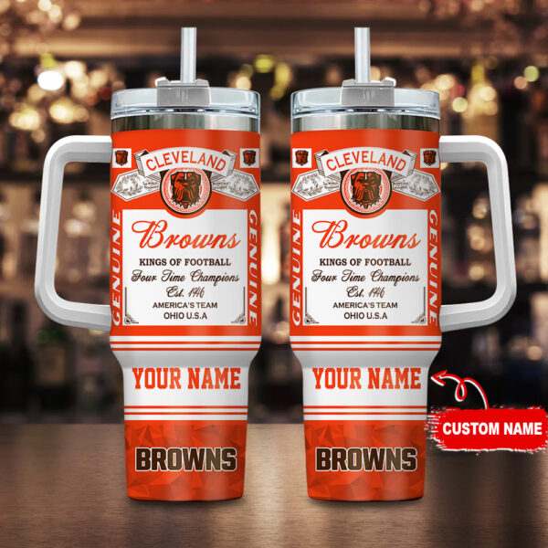 Cleveland Browns-NFL Kings of Football Personalized Tumbler 40Oz-SP02012408ID06DS02