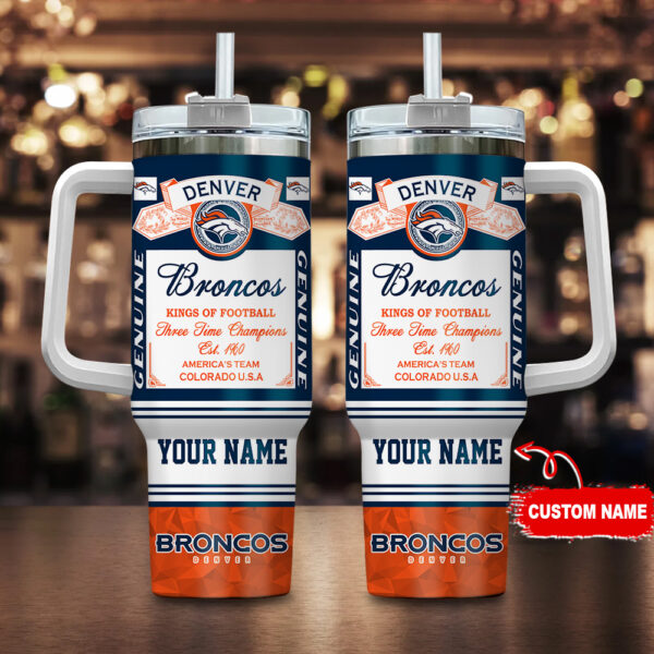 Denver Broncos-NFL Kings of Football Personalized Tumbler 40Oz-SP02012410ID06DS02