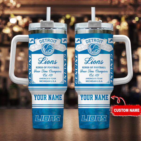 Detroit Lions-NFL Kings of Football Personalized Tumbler 40Oz-SP02012411ID06DS02