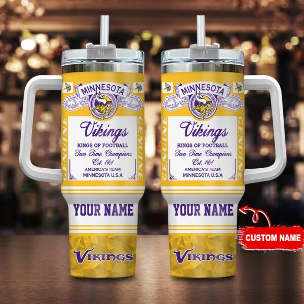 Minnesota Vikings-NFL Kings of Football Personalized Tumbler 40Oz-SP02012421ID06DS02