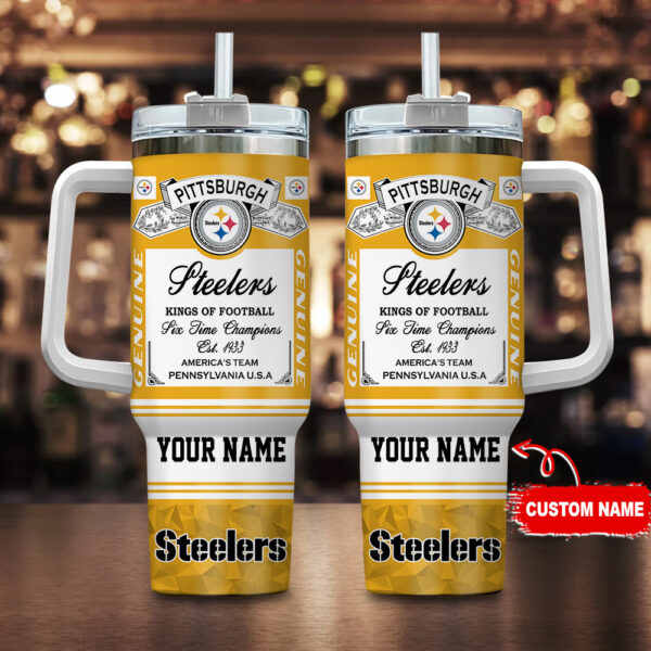 Pittsburgh Steelers-NFL Kings of Football Personalized Tumbler 40Oz-SP02012427ID06DS02