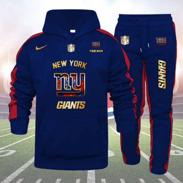 New York Giants-NFL 32 Teams Personlized Golden Logo Hoodie Set-SP12012424ID03DS01