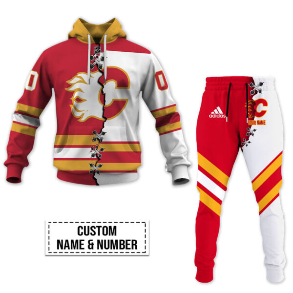 Calgary Flames-Personalized NHL Mix Jersey Hoodie Set OFF 40%