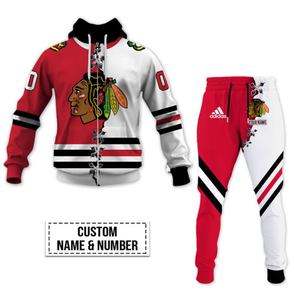 Chicago Blackhawks-Personalized NHL Mix Jersey Hoodie Set OFF 40%
