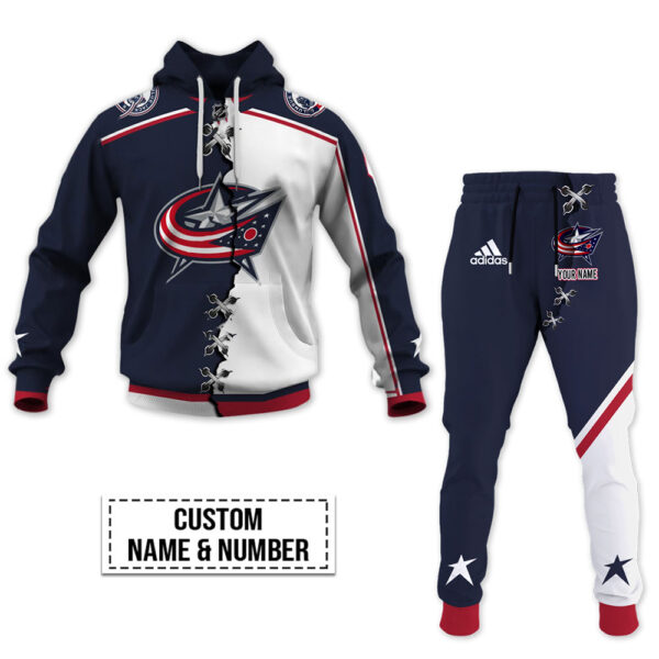 Columbus Blue Jackets-Personalized NHL Mix Jersey Hoodie Set OFF 40%