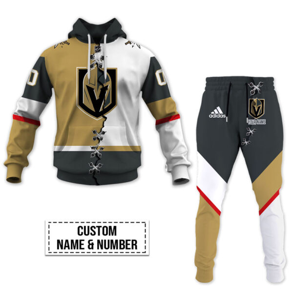 Vegas Golden Knights-Personalized NHL Mix Jersey Hoodie Set OFF 40%