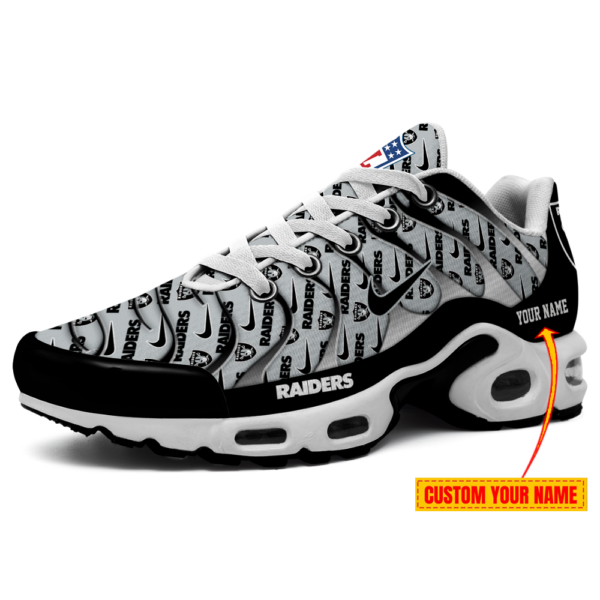 Las Vegas Raiders Pattern Side Stripe Personalized Shoes