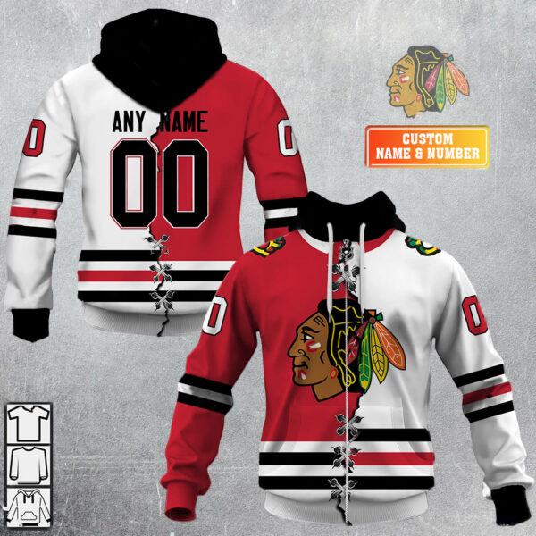 Chicago Blackhawks-Personalized NHL Mix Jersey