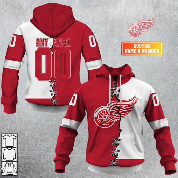 Detroit Red Wings-Personalized NHL Mix Jersey