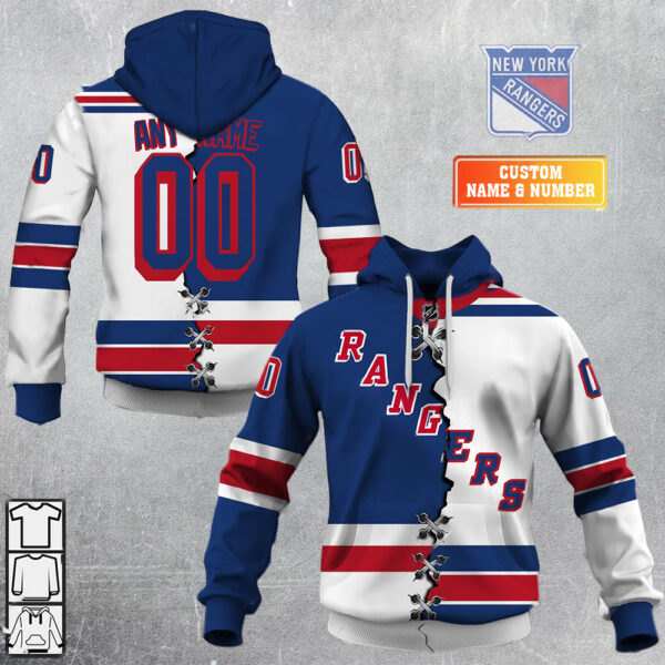 New York Rangers-Personalized NHL Mix Jersey