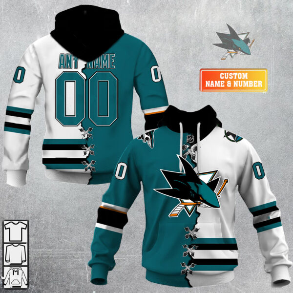 San Jose Sharks-Personalized NHL Mix Jersey