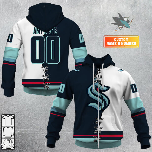 Seattle Kraken-Personalized NHL Mix Jersey