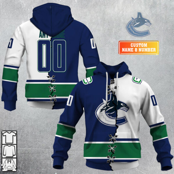 Vancouver Canucks-Personalized NHL Mix Jersey