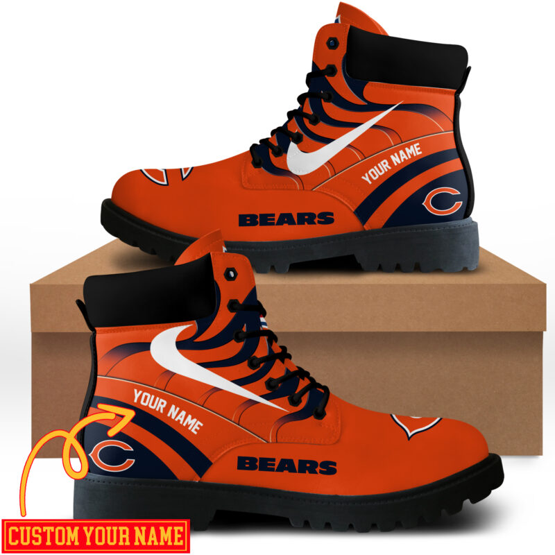 Chicago Bears Custom Boots Shoes Idea Gift For Fan