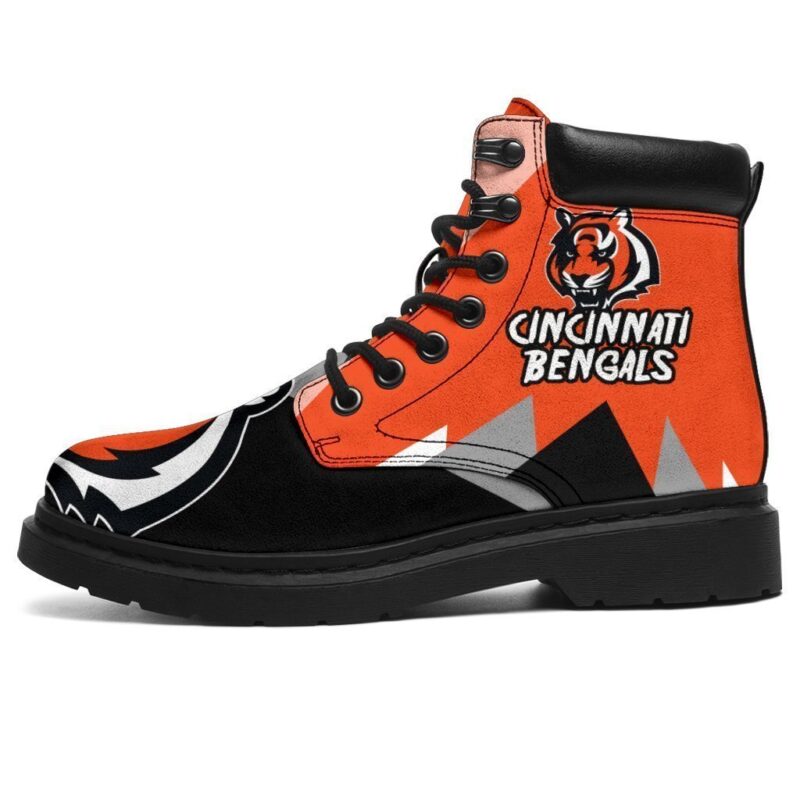 Cincinnati Bengals All Season Boots | Casual Shoes | Vegan Leather Custom Boot Shoes TB135