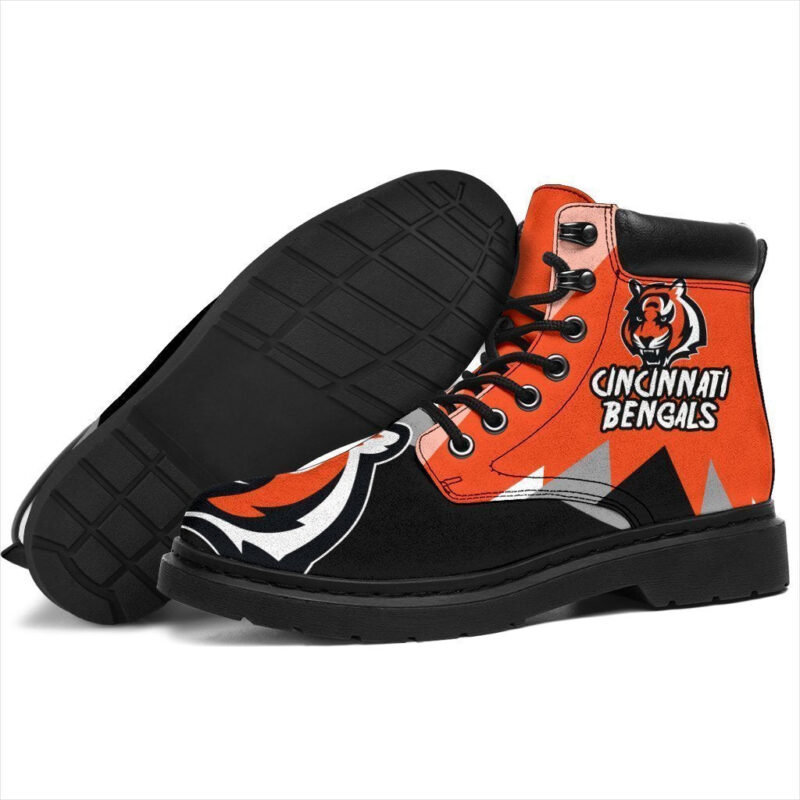 Cincinnati Bengals All Season Boots | Casual Shoes | Vegan Leather Custom Boot Shoes TB135