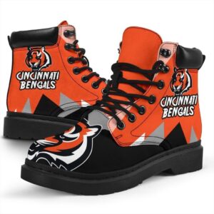 Cincinnati Bengals All Season Boots | Casual Shoes | Vegan Leather Custom Boot Shoes TB135