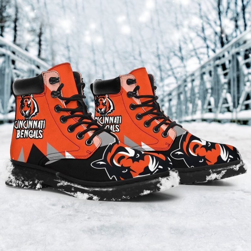 Cincinnati Bengals All Season Boots | Casual Shoes | Vegan Leather Custom Boot Shoes TB135