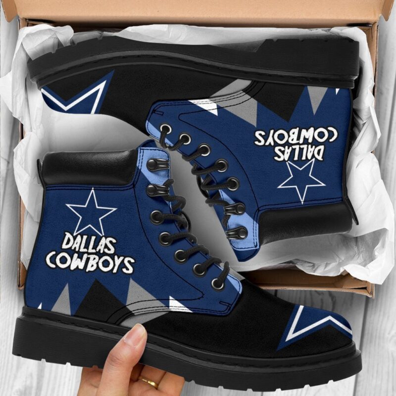 Dallas Cowboys All Season Boots | Casual Shoes | Vegan Leather Custom Boot Shoes TB136