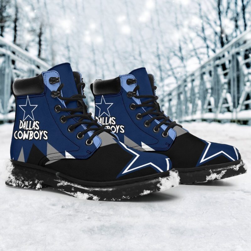 Dallas Cowboys All Season Boots | Casual Shoes | Vegan Leather Custom Boot Shoes TB136