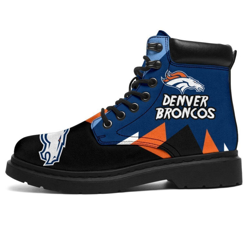 Denver Broncos All Season Boots | Casual Shoes | Vegan Leather Custom Boot Shoes TB138