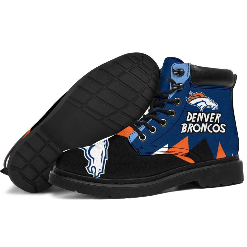 Denver Broncos All Season Boots | Casual Shoes | Vegan Leather Custom Boot Shoes TB138