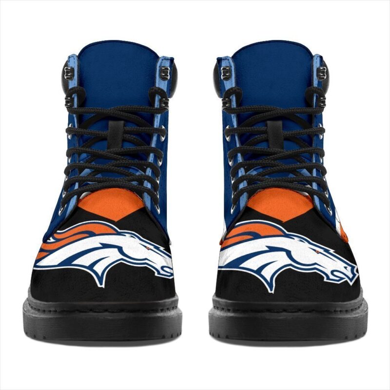 Denver Broncos All Season Boots | Casual Shoes | Vegan Leather Custom Boot Shoes TB138