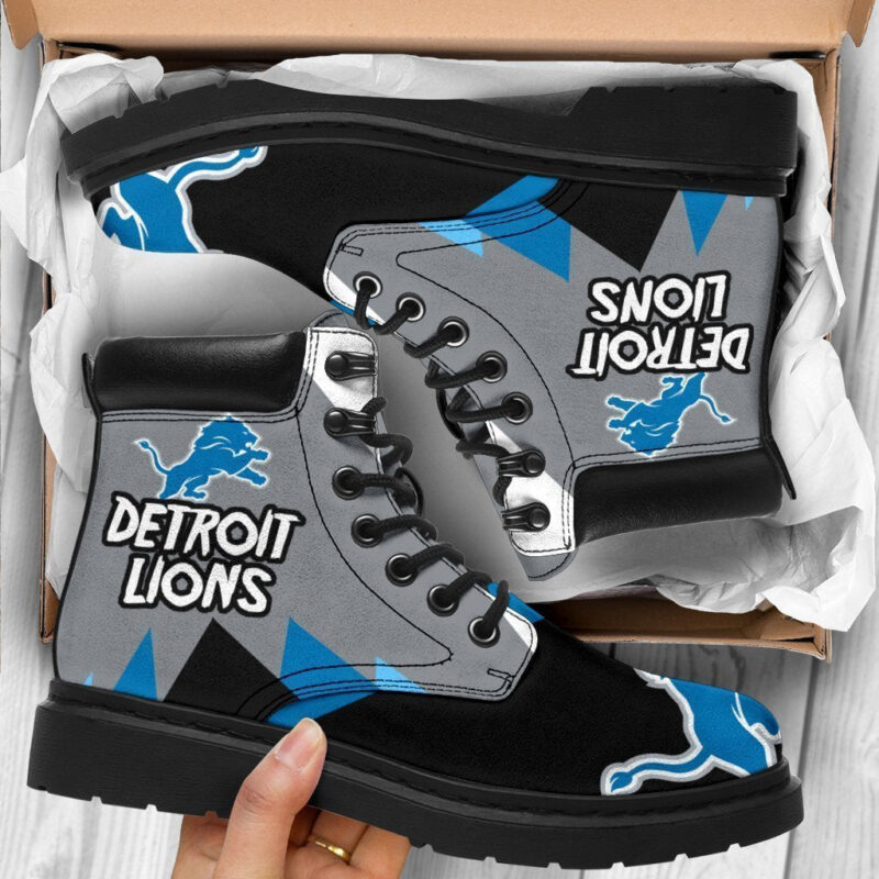 Detroit Lions All Season Boots | Casual Shoes | Vegan Leather Custom Boot Shoes TB139