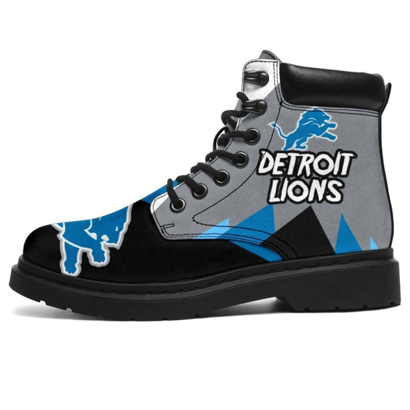 Detroit Lions All Season Boots | Casual Shoes | Vegan Leather Custom Boot Shoes TB139