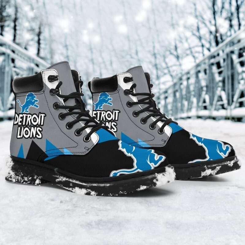 Detroit Lions All Season Boots | Casual Shoes | Vegan Leather Custom Boot Shoes TB139