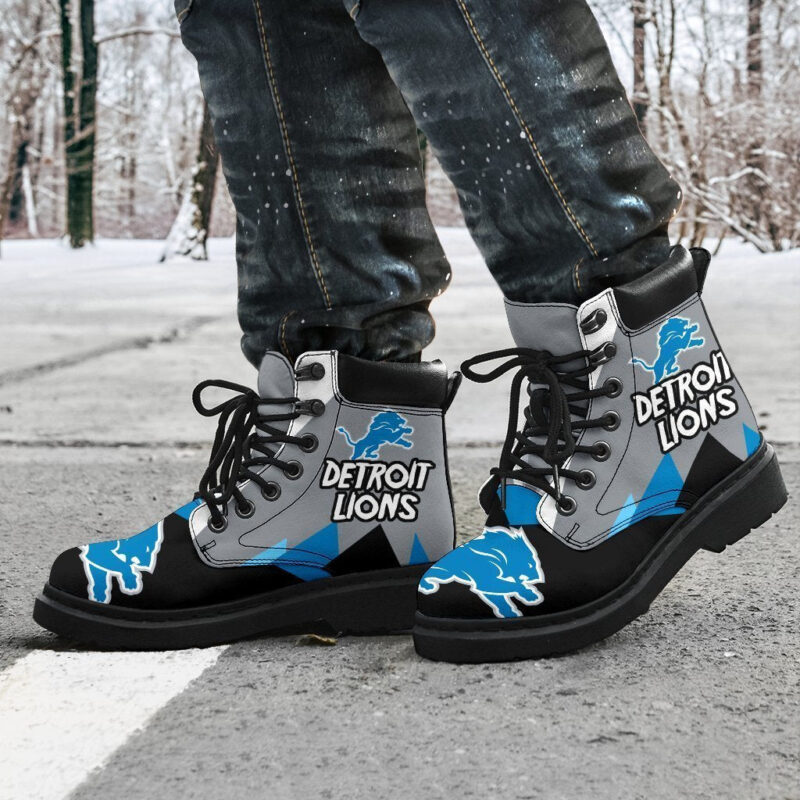 Detroit Lions All Season Boots | Casual Shoes | Vegan Leather Custom Boot Shoes TB139