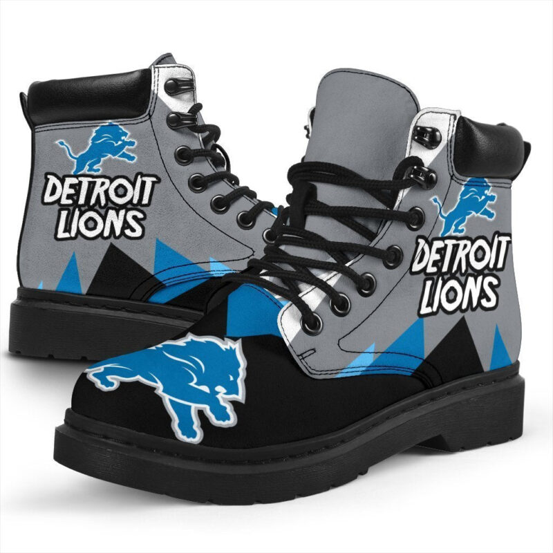 Detroit Lions All Season Boots | Casual Shoes | Vegan Leather Custom Boot Shoes TB139