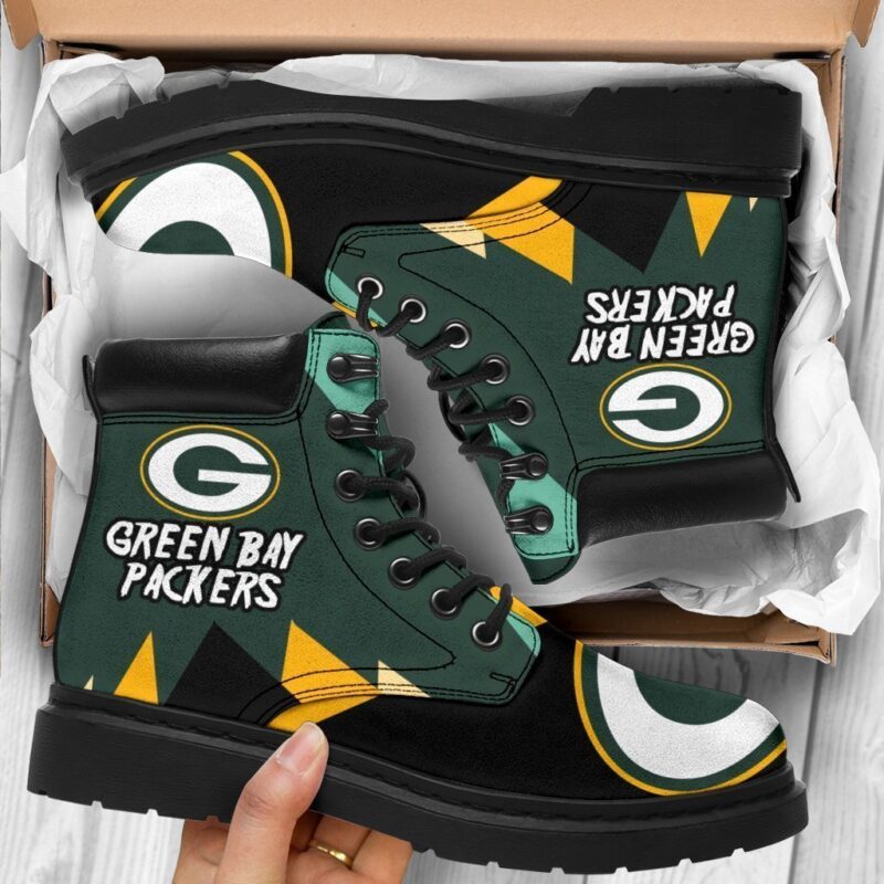 Green Bay Packers All Season Boots | Casual Shoes | Vegan Leather Custom Boot Shoes TB130