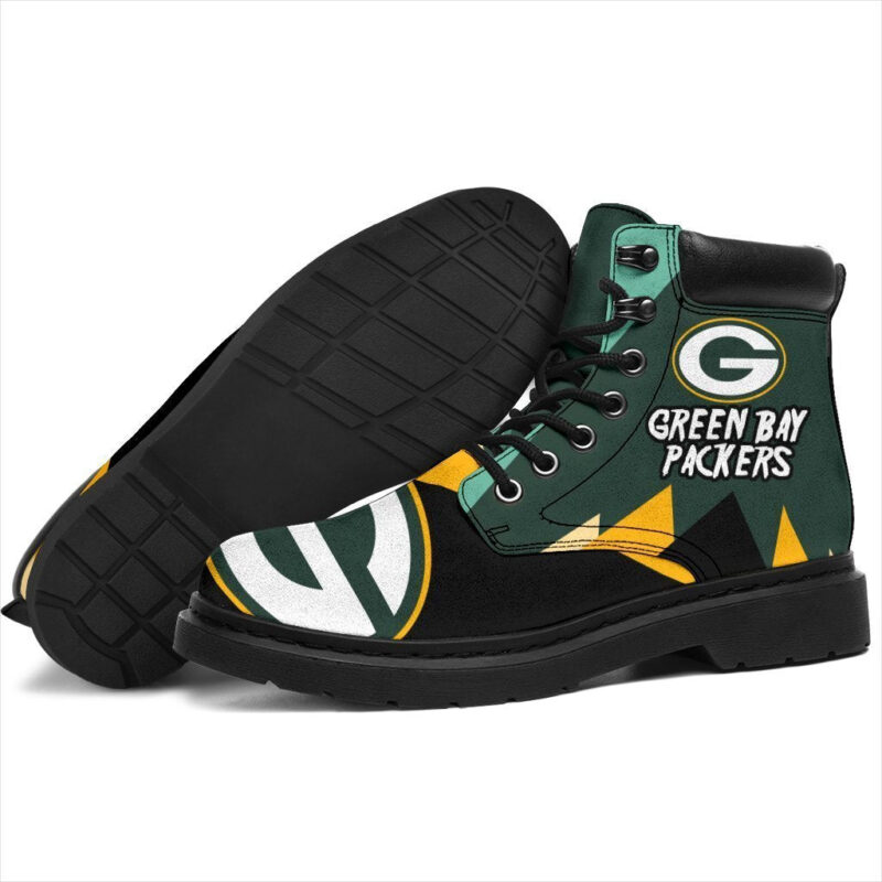 Green Bay Packers All Season Boots | Casual Shoes | Vegan Leather Custom Boot Shoes TB130