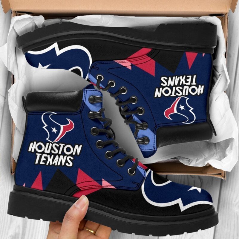 Houston Texans All Season Boots | Casual Shoes | Vegan Leather Custom Boot Shoes TB144