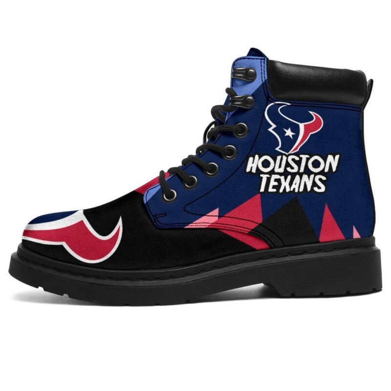 Houston Texans All Season Boots | Casual Shoes | Vegan Leather Custom Boot Shoes TB144