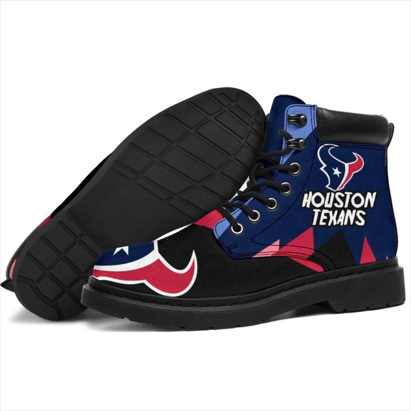 Houston Texans All Season Boots | Casual Shoes | Vegan Leather Custom Boot Shoes TB144