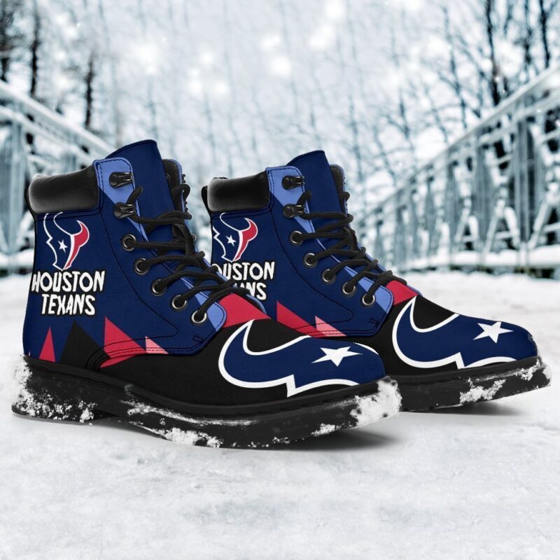 Houston Texans All Season Boots | Casual Shoes | Vegan Leather Custom Boot Shoes TB144