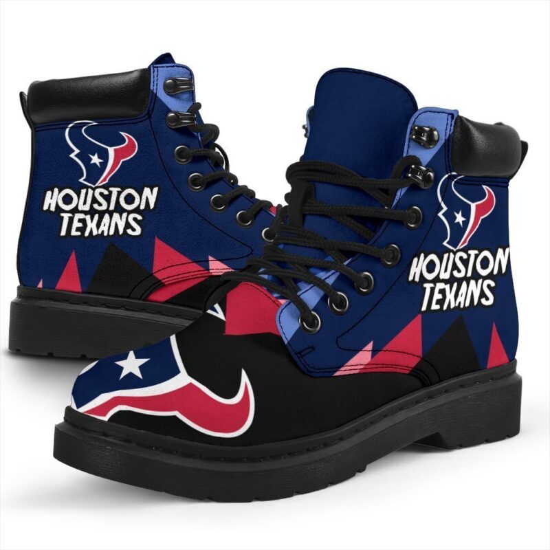 Houston Texans All Season Boots | Casual Shoes | Vegan Leather Custom Boot Shoes TB144