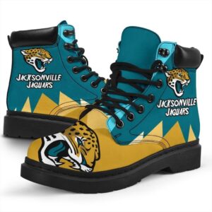 Jacksonville Jaguars All Season Boots | Casual Shoes | Vegan Leather Custom Boot Shoes TB142