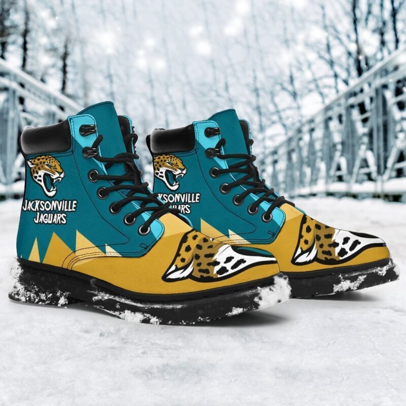 Jacksonville Jaguars All Season Boots | Casual Shoes | Vegan Leather Custom Boot Shoes TB142