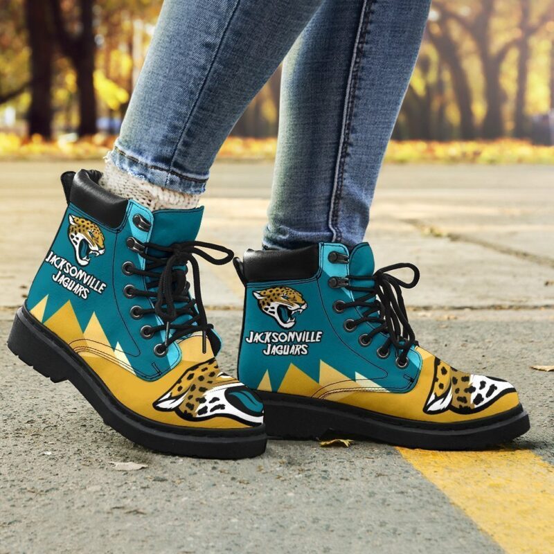 Jacksonville Jaguars All Season Boots | Casual Shoes | Vegan Leather Custom Boot Shoes TB142