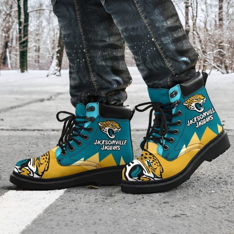 Jacksonville Jaguars All Season Boots | Casual Shoes | Vegan Leather Custom Boot Shoes TB142