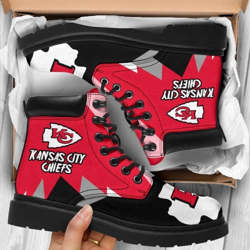 Kansas City Chiefs All Season Boots | Casual Shoes | Vegan Leather Custom Boot Shoes TB132